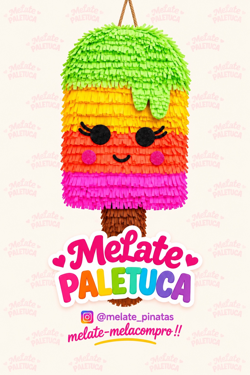 Piñata artesanal MeLate Paletuca