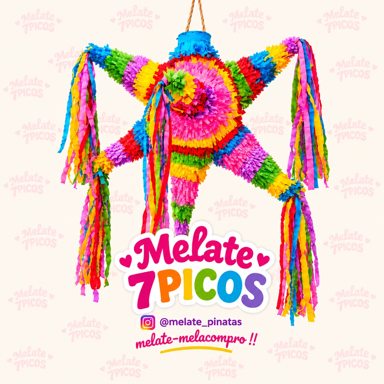 Piñata artesanal MeLate Siete Picos